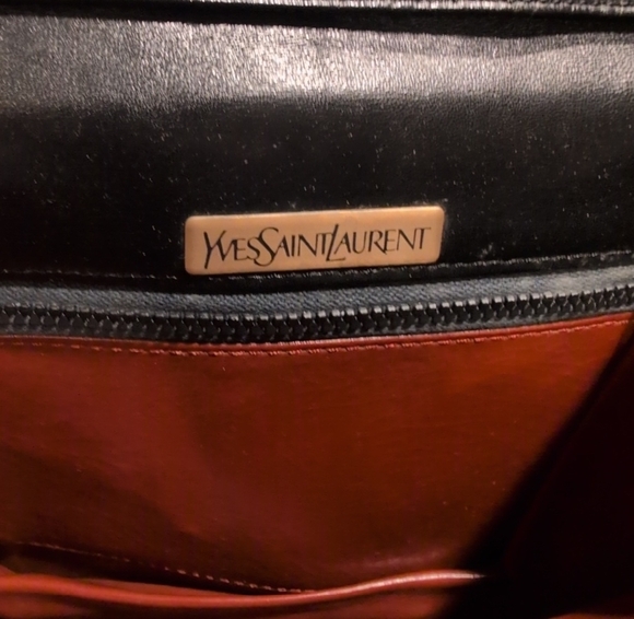Yves Saint Laurent Elegant Leather Bag Vintage Authentic - Picture 5 of 6